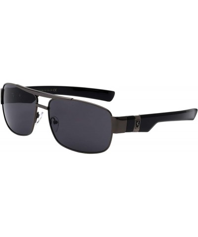 Gauge - Flat Top Squared Aviators Sunglasses Gunmetal $17.10 Aviator