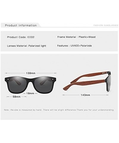 Polarized Sunglasses Wood Sunglasses Men Women Bamboo Sun Glasses for Men Women Eyewear 1-kp1586-c3 $12.47 Rectangular