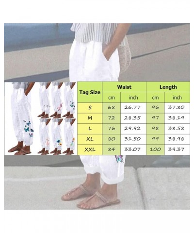 Women Spring and Summer Fashion Casual Printed Trousers Pocket Casual Pants Yoga Trouser Pant Purple 2 $10.43 Oversized