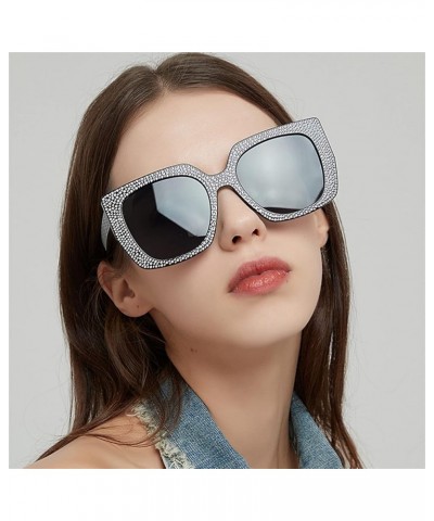 Large Frame Square Sunglasses Fashion Retro Sunglasses for Men and Women (Color : A, Size : 1) 1 F $16.00 Designer