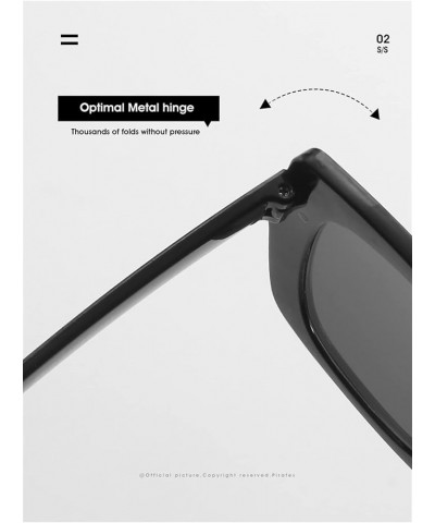 Large Frame Square Sunglasses Fashion Retro Sunglasses for Men and Women (Color : A, Size : 1) 1 F $16.00 Designer