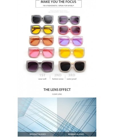 Large Frame Square Sunglasses Fashion Retro Sunglasses for Men and Women (Color : A, Size : 1) 1 F $16.00 Designer