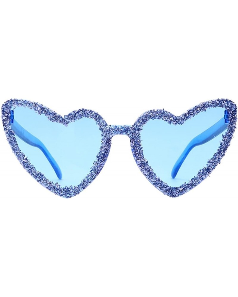 Heart-shaped Frameless Women Sunglasses Outdoor Vacation Party Beach Fashion Decorative Sunglasses D $15.51 Designer