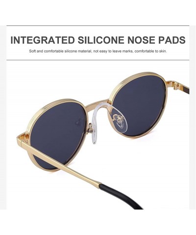 Small Frame Retro Round Frame Sunglasses Outdoor Holiday Sunshade Decorative Glasses (Color : E, Size : Medium) Medium G $16....