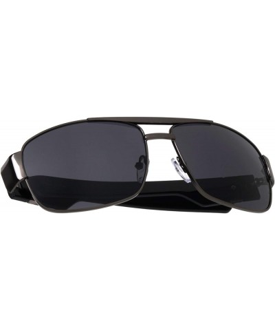 Gauge - Flat Top Squared Aviators Sunglasses Gunmetal $17.10 Aviator