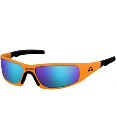 Liquid Gasket Sunglasses with Polarized Lens - Orange Orange,blue Blue Mirror $52.36 Designer