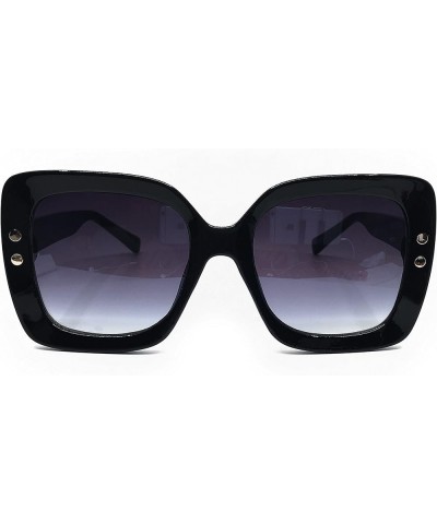 SA212 Premium Women Square Bold Frame Fashion Sunglasses Black $9.89 Oversized