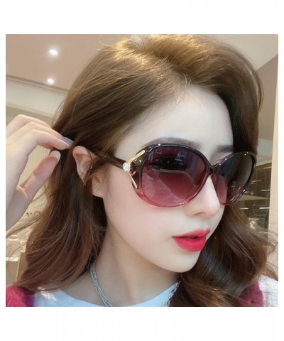 Men's and Women's Large Frame Fashion Sunglasses Outdoor Vacation Beach Sunglasses (Color : A, Size : Medium) Medium E $19.33...