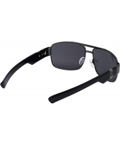 Gauge - Flat Top Squared Aviators Sunglasses Gunmetal $17.10 Aviator