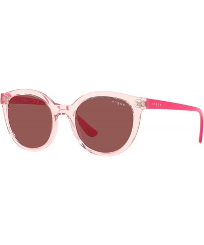 Women's Vo5427s Oval Sunglasses Transparent Pink/Dark Violet $18.60 Oval