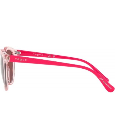 Women's Vo5427s Oval Sunglasses Transparent Pink/Dark Violet $18.60 Oval