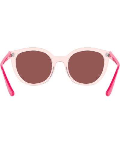 Women's Vo5427s Oval Sunglasses Transparent Pink/Dark Violet $18.60 Oval