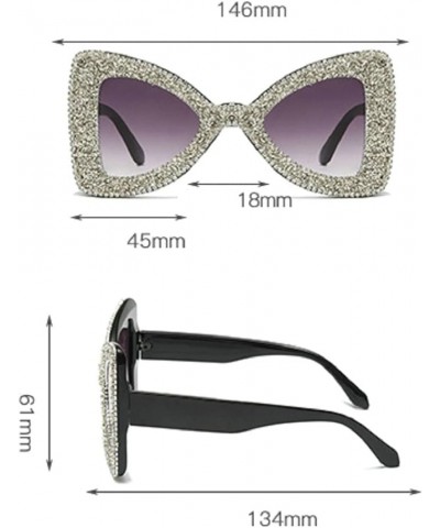 Oversized Butterfly Sunglasses Women Diamond Sunglasses Rhinestone Glitter Sunglasses Men Luxury Eyewear UV400 Black $11.87 B...