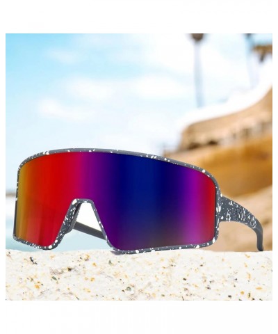 Polarized Sunglasses for Men Women, Windproof Outdoor Sports Cycling Running UV400 Protection Sun Glasses 8121 L1- Grey With ...