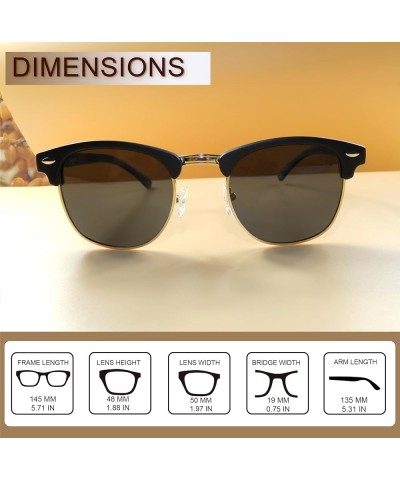 Polarized Sunglasses for Men Women, Retro Shades, UV Protection, Trendy Round Style, Driving, Running, Walking Gray + Brown $...