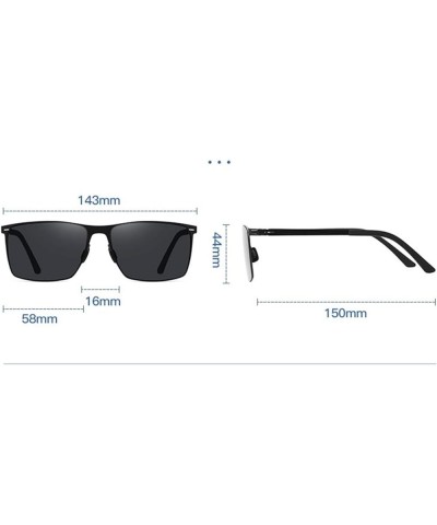 Polarized Men's Square Fashion Outdoor Driving Driver Decoration Sunglasses (Color : A, Size : 1) 1A $22.72 Designer