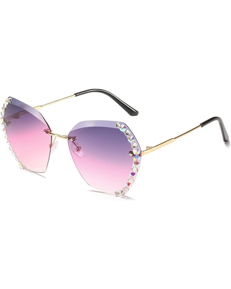 Diamond Fashion Woman Vacation Beach Party Decorative Sunglasses (Color : D, Size : 1) 1 D $19.21 Designer