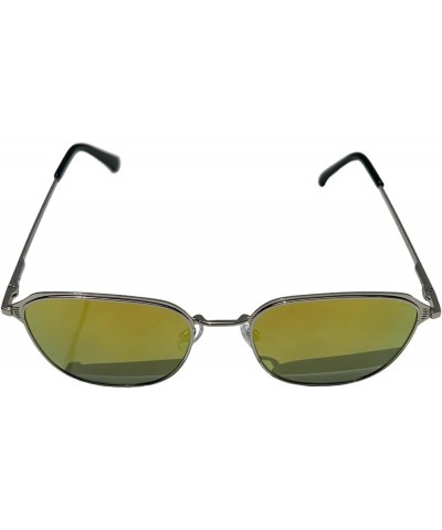 Women's Men's Polaroid SunglassesCats Eye Shape Metal Vintage Mirrored UV 400 Yellow Mirrored - Gold Frame $9.01 Designer