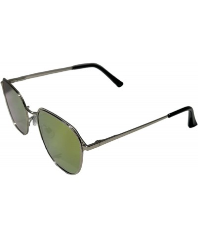 Women's Men's Polaroid SunglassesCats Eye Shape Metal Vintage Mirrored UV 400 Yellow Mirrored - Gold Frame $9.01 Designer