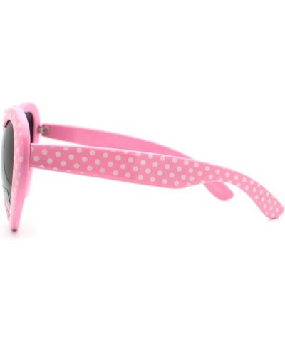 Heart Love Sunglasses Cute Heart Shape Frame with Polka Dots Pink black $8.93 Designer