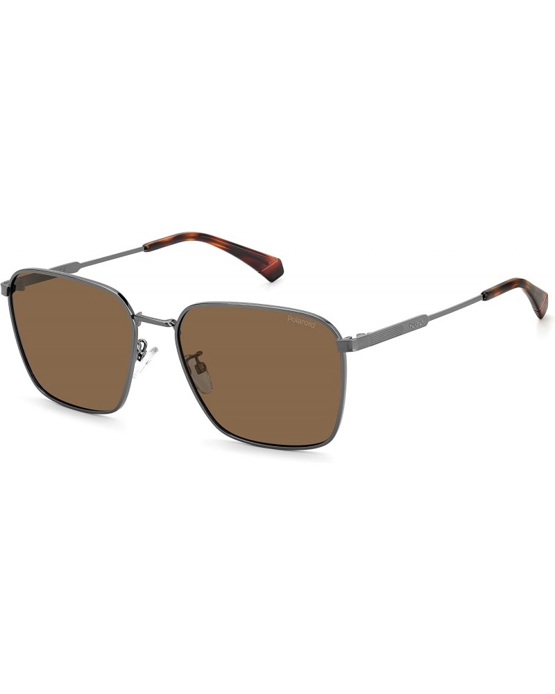 Sunglasses Men's Male Sunglasses Style PLD 4120/G/S/X Rectangular, Dark Ruthenium/Polarized Bronze, 59mm,17mm $14.76 Rectangular