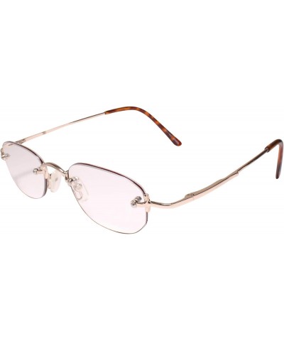 Stylish Modern Rimless Rounded Rectangle Gold 1.50 Reading Glasses $10.78 Rimless