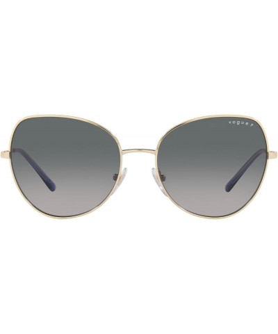 Women's Vo4255s Butterfly Sunglasses Pale Gold/Grey Gradient Blue Polarized $26.75 Butterfly