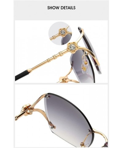 Diamond Studded Lady Street Photography Sunglasses Outdoor Vacation Beach Decoration (Color : A, Size : Medium) Medium B $21....