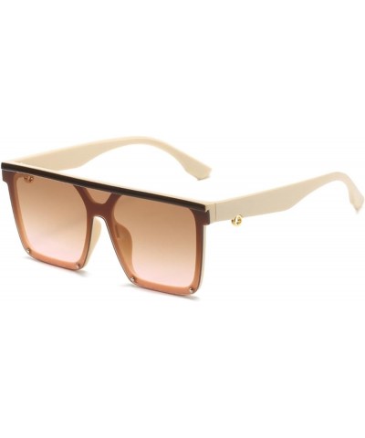 Square Large Frame Trendy Men's And Women's Sunglasses UV400 F $20.15 Designer