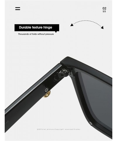 Square Large Frame Trendy Men's And Women's Sunglasses UV400 F $20.15 Designer