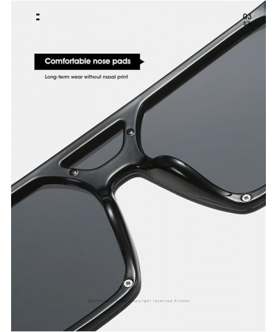 Square Large Frame Trendy Men's And Women's Sunglasses UV400 F $20.15 Designer