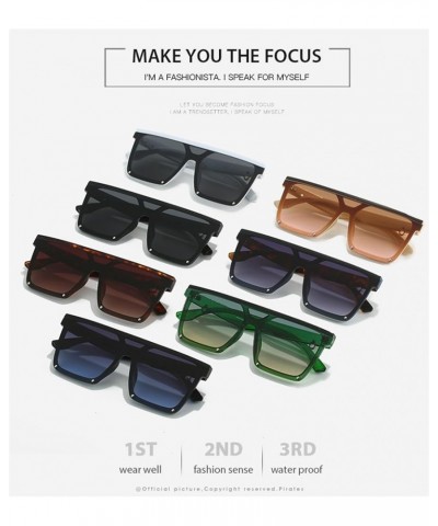 Square Large Frame Trendy Men's And Women's Sunglasses UV400 F $20.15 Designer