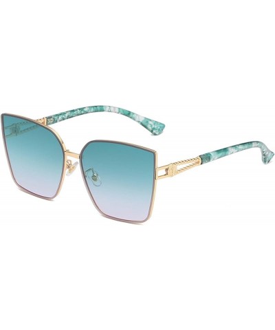 Ladies Metal Frame Sunglasses Outdoor Holiday Sunshade Sunglasses Gift (Color : E, Size : Medium) Medium A $18.56 Designer