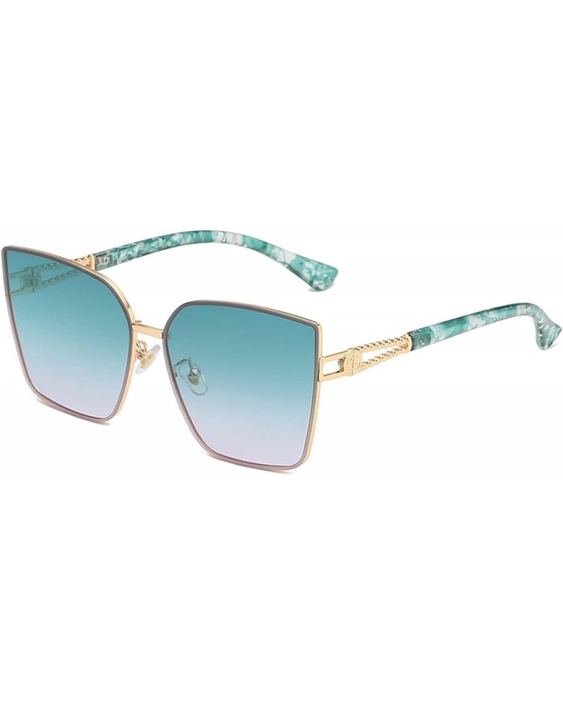 Ladies Metal Frame Sunglasses Outdoor Holiday Sunshade Sunglasses Gift (Color : E, Size : Medium) Medium A $18.56 Designer