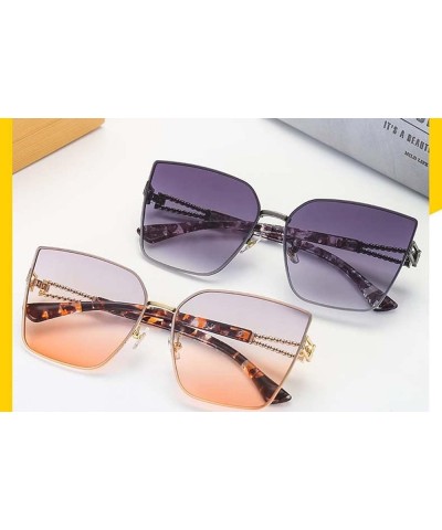 Ladies Metal Frame Sunglasses Outdoor Holiday Sunshade Sunglasses Gift (Color : E, Size : Medium) Medium A $18.56 Designer