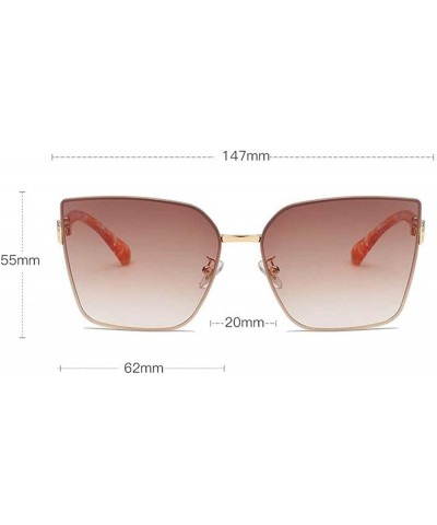 Ladies Metal Frame Sunglasses Outdoor Holiday Sunshade Sunglasses Gift (Color : E, Size : Medium) Medium A $18.56 Designer