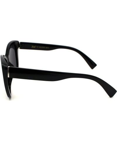 Polarized Womens Classic 90s Large Cat Eye Plastic Fashion Sunglasses All Black $10.23 Cat Eye