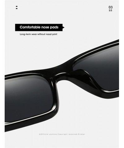 Woman Street Shooting Fashion Retro Square Sunglasses Outdoor (Color : C, Size : Medium) Medium B $21.99 Designer