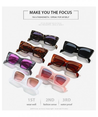 Woman Street Shooting Fashion Retro Square Sunglasses Outdoor (Color : C, Size : Medium) Medium B $21.99 Designer