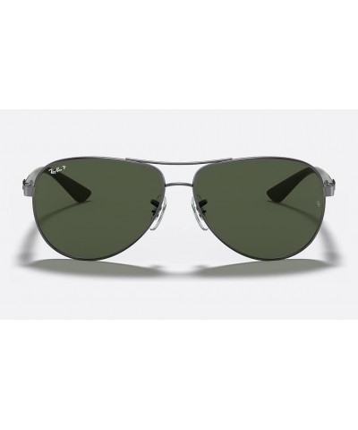 RB8313 CARBON FIBRE 004/N5 61M Gunmetal/Green Polarized Sunglasses For Men For Women + BUNDLE with Designer iWear Eyewear Kit...