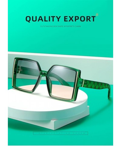 Large Frame Square Retro Sunglasses for Men and Women, Outdoor Holiday Sunshade Glasses (Color : B, Size : Medium) Medium E $...