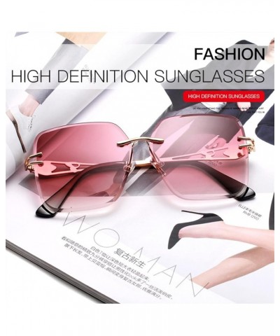 Frameless Ladies Diamond Sunglasses Shade Outdoor Holiday Street Shoot (Color : C, Size : Medium) Medium E $15.54 Designer