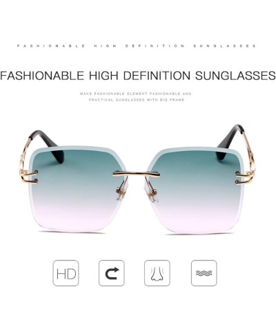 Frameless Ladies Diamond Sunglasses Shade Outdoor Holiday Street Shoot (Color : C, Size : Medium) Medium E $15.54 Designer