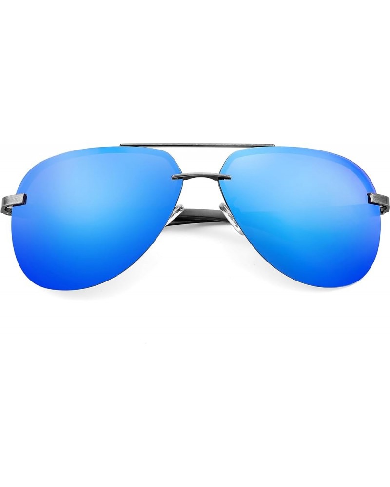 Night Driving Glasses Night Vision Aviator Reduce Glare Eyewear with Spring Hinge for Men Women B2294 Rimless-blue $13.43 Avi...