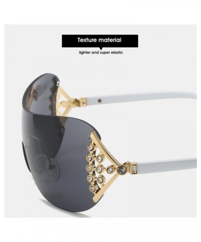 oversized shades sunglasses women diamond Rimless eyeglasses frames C1 $20.73 Oversized