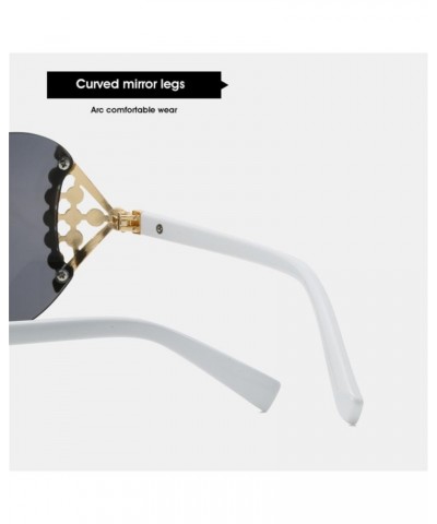 oversized shades sunglasses women diamond Rimless eyeglasses frames C1 $20.73 Oversized