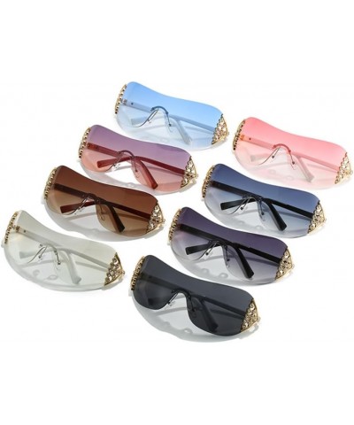 oversized shades sunglasses women diamond Rimless eyeglasses frames C1 $20.73 Oversized