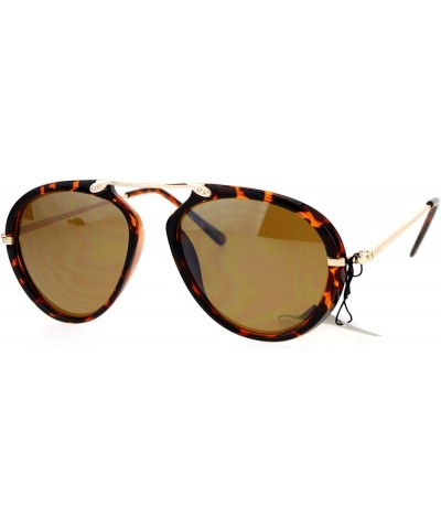 Vintage Fashion Aviator Sunglasses Womens Retro Style Aviators UV 400 Classic Tortoise $8.45 Aviator