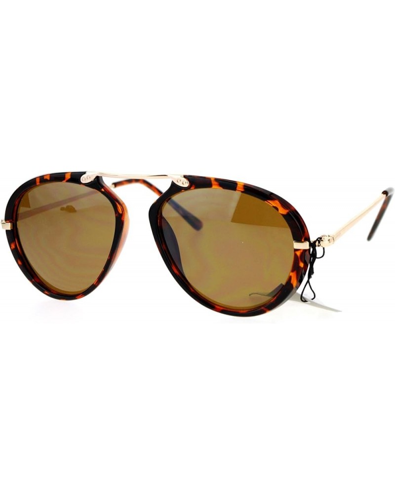 Vintage Fashion Aviator Sunglasses Womens Retro Style Aviators UV 400 Classic Tortoise $8.45 Aviator