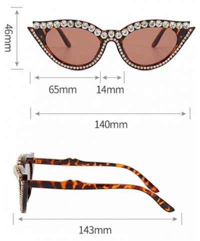 Cat Eye Rhinestone Sunglasses for Women Party Sparkling Crystal Frame Eyewear UV Protection bling Sun Glasses Black $9.14 Cat...